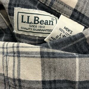 L.L Bean Long Sleeve Flannel Shirt Multicolor Plaid Cotton Men's Size Large‎